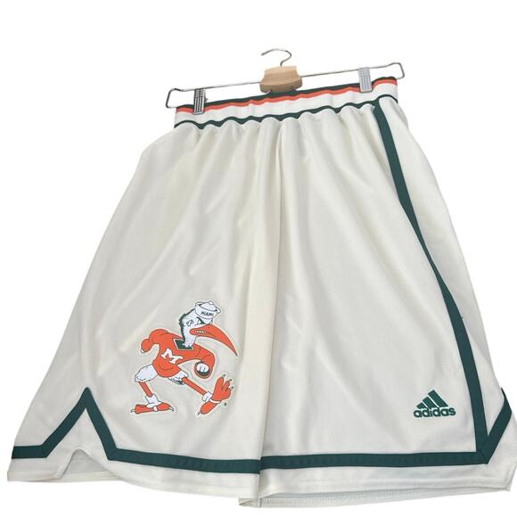 Adidas Mens University of Miami Adidas Short Medium Player exclusive like new - Picture 1 of 5